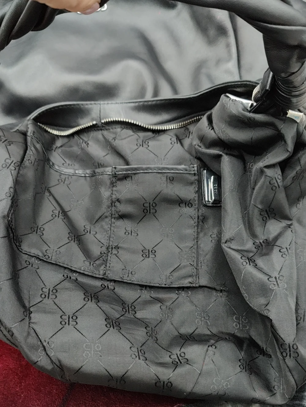 Cobo Black Leather Hobo